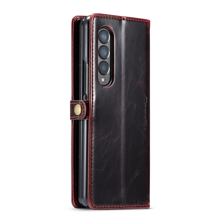 For Samsung Galaxy Z Fold4 CaseMe 003 Crazy Horse Texture Leather Phone Case(Wine Red) - Galaxy Z Fold4 5G Cases by CaseMe | Online Shopping South Africa | PMC Jewellery | Buy Now Pay Later Mobicred