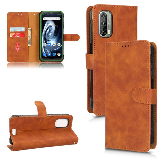 For Blackview BV7100 Skin Feel Magnetic Flip Leather Phone Case(Brown) - More Brand by PMC Jewellery | Online Shopping South Africa | PMC Jewellery | Buy Now Pay Later Mobicred