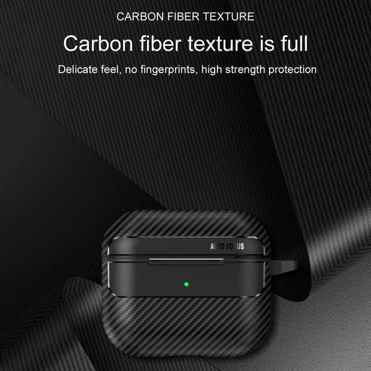 For AirPods 3 Carbon Fiber Texture Anti-fall Earphone Protective Case(Purple) - For AirPods 3 by PMC Jewellery | Online Shopping South Africa | PMC Jewellery | Buy Now Pay Later Mobicred
