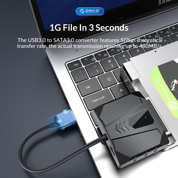 ORICO UTS2 USB 3.0 2.5-inch SATA HDD Adapter, Cable Length:1m - USB to IDE / SATA by ORICO | Online Shopping South Africa | PMC Jewellery | Buy Now Pay Later Mobicred