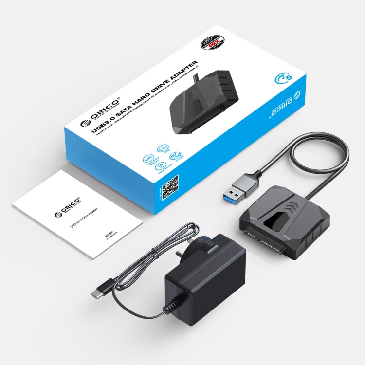 ORICO UTS2 USB 3.0 2.5-inch SATA HDD Adapter with 12V 2A Power Adapter, Cable Length:0.3m(US Plug) - USB to IDE / SATA by ORICO | Online Shopping South Africa | PMC Jewellery | Buy Now Pay Later Mobicred