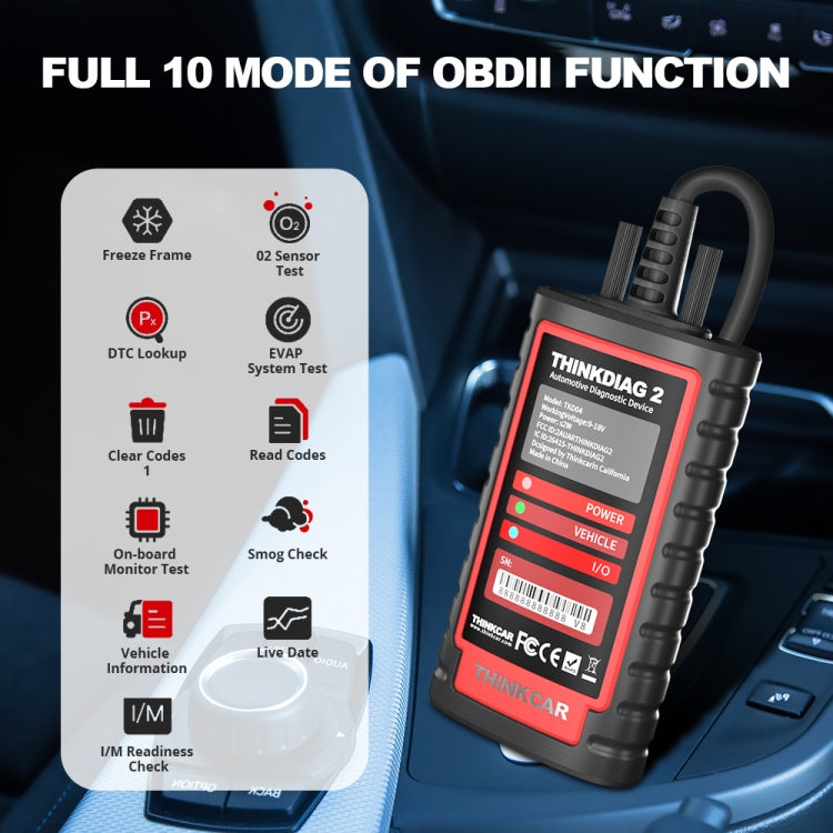 THINKCAR ThinkDiag 2 SP164-V Car Full System Diagnosis OBD2 Scanner - Code Readers & Scan Tools by PMC TechLife | Online Shopping South Africa | PMC TechLife | Buy Now Pay Later Mobicred