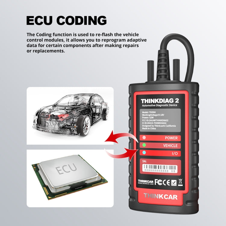 THINKCAR ThinkDiag 2 SP164-V Car Full System Diagnosis OBD2 Scanner - Code Readers & Scan Tools by PMC TechLife | Online Shopping South Africa | PMC TechLife | Buy Now Pay Later Mobicred