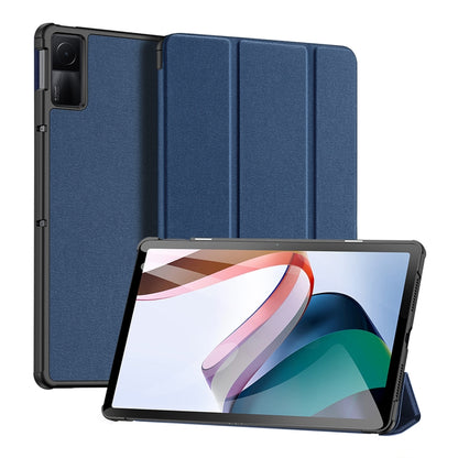 For Xiaomi Redmi Pad 10.61 DUX DUCIS Domo Series Magnetic Flip Leather Tablet Case(Blue) - More Tablet Cases by DUX DUCIS | Online Shopping South Africa | PMC Jewellery | Buy Now Pay Later Mobicred