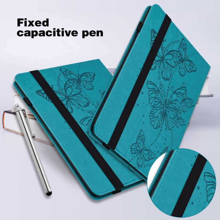 For Realme Pad X Embossed Butterfly Pattern Leather Tablet Case(Blue) - Realme by PMC TechLife | Online Shopping South Africa | PMC TechLife | Buy Now Pay Later Mobicred