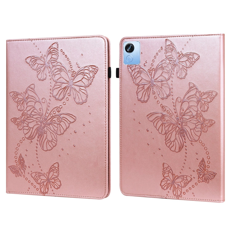 For Realme Pad X Embossed Butterfly Pattern Leather Tablet Case(Pink) - Realme by PMC TechLife | Online Shopping South Africa | PMC TechLife | Buy Now Pay Later Mobicred