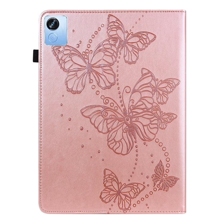 For Realme Pad X Embossed Butterfly Pattern Leather Tablet Case(Pink) - Realme by PMC TechLife | Online Shopping South Africa | PMC TechLife | Buy Now Pay Later Mobicred