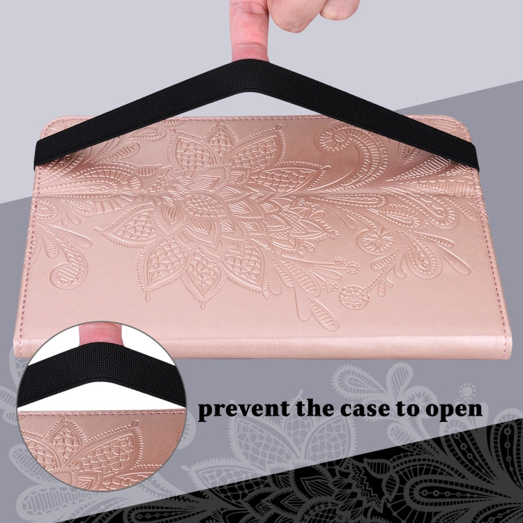 For OPPO Pad Air 2022 Lace Flower Embossing Pattern Leather Tablet Case(Pink) - OPPO by PMC TechLife | Online Shopping South Africa | PMC TechLife | Buy Now Pay Later Mobicred