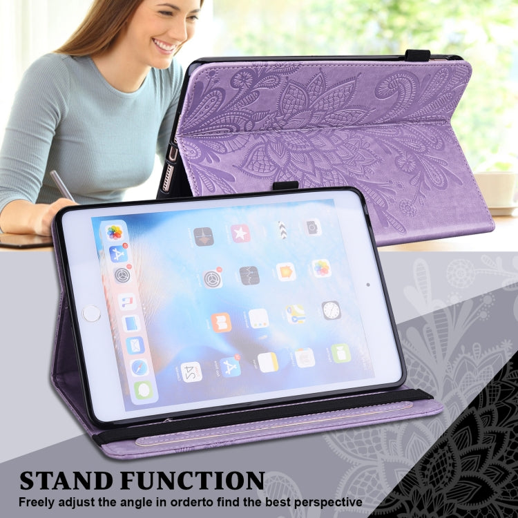 For Realme Pad X Lace Flower Embossing Pattern Leather Tablet Case(Purple) - Realme by PMC TechLife | Online Shopping South Africa | PMC TechLife | Buy Now Pay Later Mobicred