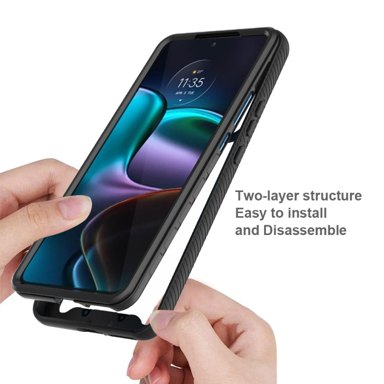 For Motorola Moto Edge 30 Starry Sky Full Body Hybrid Shockproof Phone Case(Black) - Motorola Cases by PMC TechLife | Online Shopping South Africa | PMC TechLife