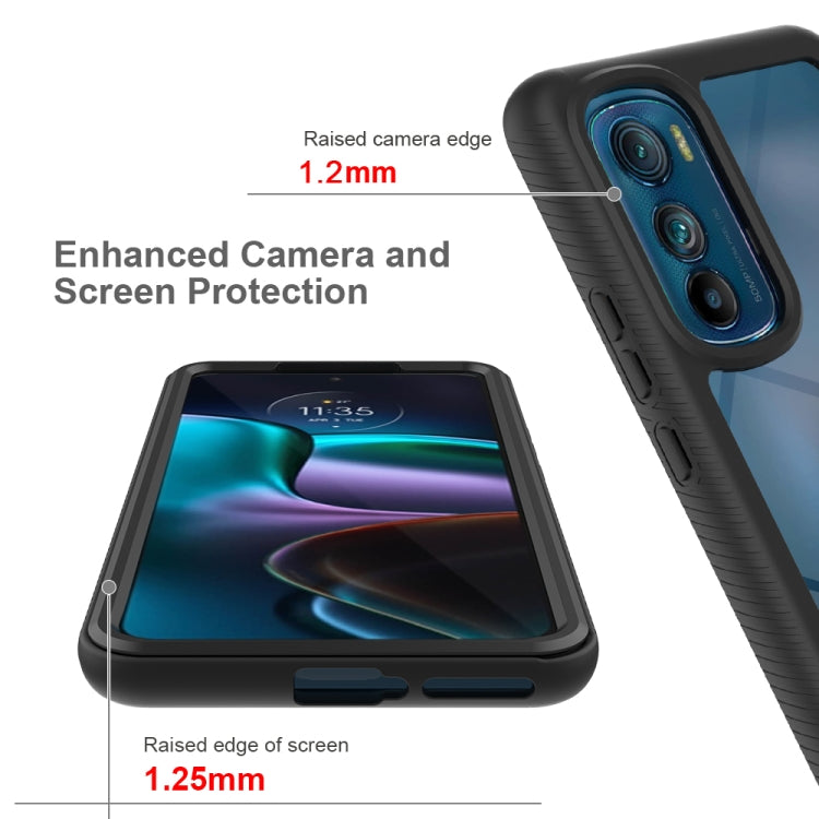 For Motorola Moto Edge 30 Starry Sky Full Body Hybrid Shockproof Phone Case(Black) - Motorola Cases by PMC TechLife | Online Shopping South Africa | PMC TechLife