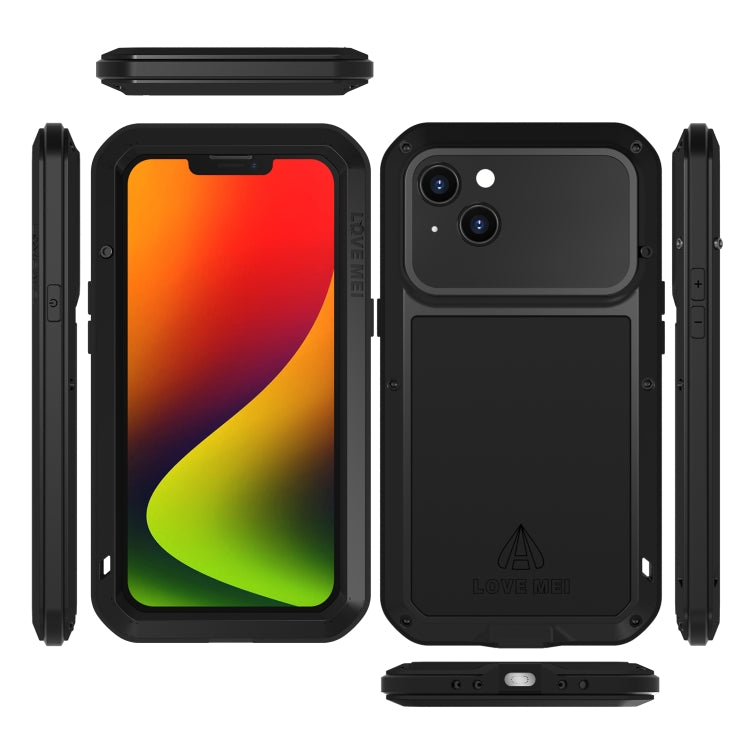 For iPhone 14 Plus LOVE MEI Metal Shockproof Life Waterproof Dustproof Phone Case(Silver) - free shipping - PMC TechLife - Order now!