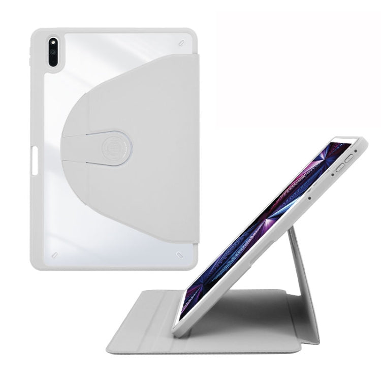 For Huawei MatePad Paper 10.3 Acrylic 360 Degree Rotation Holder Tablet Leather Case(Grey) - Huawei by PMC TechLife | Online Shopping South Africa | PMC TechLife | Buy Now Pay Later Mobicred