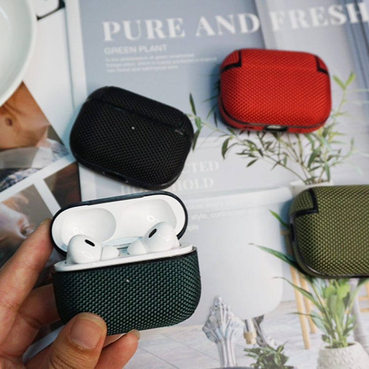 For AirPods Pro 2 Nylon Waterproof Wireless Earphone Case with Lanyard(Grey) - free shipping - PMC Jewellery - Order now!