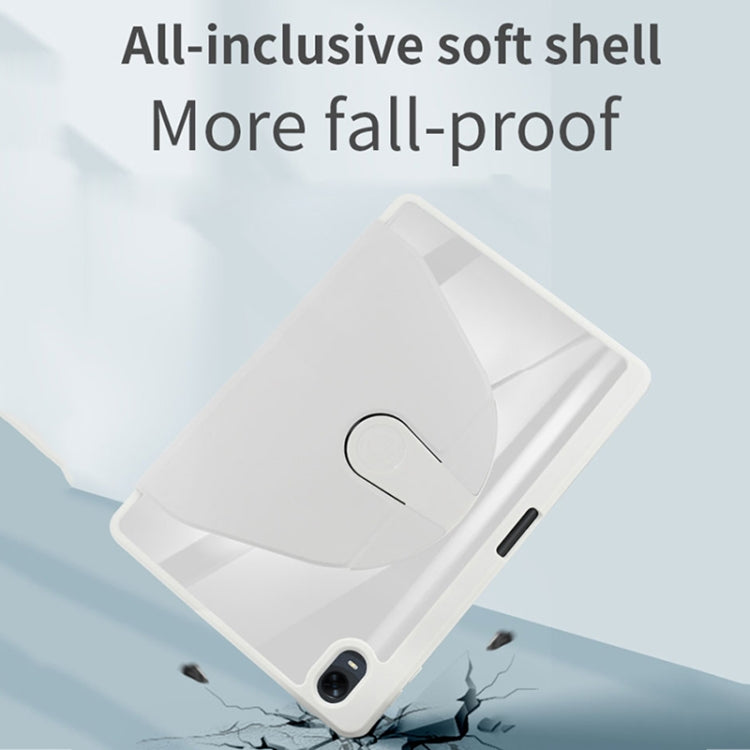 For OPPO Pad 11 2022 Acrylic 360 Degree Rotation Holder Tablet Leather Case(Grey) - OPPO by PMC TechLife | Online Shopping South Africa | PMC TechLife | Buy Now Pay Later Mobicred