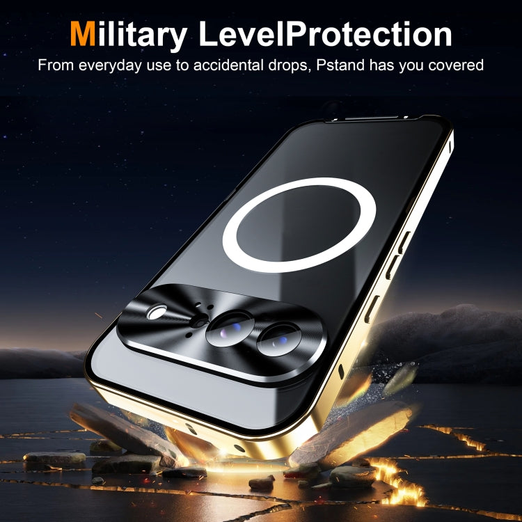 For Google Pixel 9 MagSafe Magnetic Frosted Metal Phone Case(Gold) - Google Cases by PMC TechLife | Online Shopping South Africa | PMC TechLife | Buy Now Pay Later Mobicred