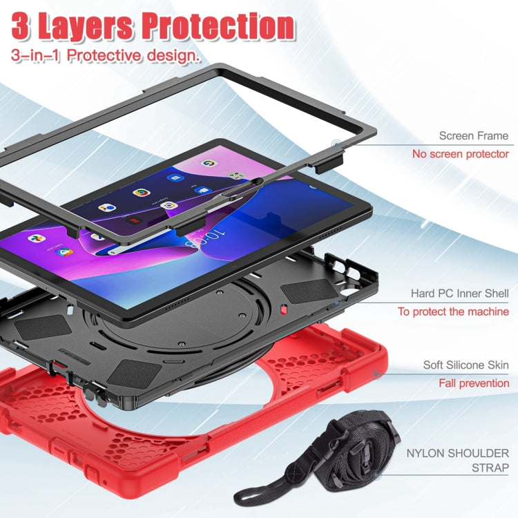 For Lenovo Tab M10 10.1 3rd Gen Silicone + PC Protective Tablet Case(Red) - Lenovo by PMC TechLife | Online Shopping South Africa | PMC TechLife | Buy Now Pay Later Mobicred