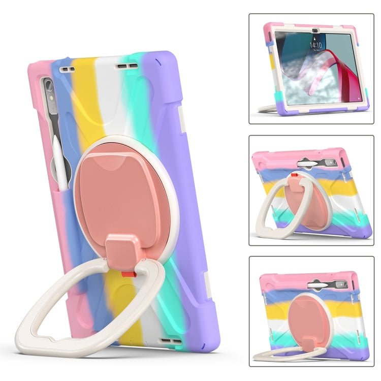 For Lenovo Pad Pro 2022 11.2 inch Silicone + PC Protective Tablet Case(Colorful Pink) - Lenovo by PMC TechLife | Online Shopping South Africa | PMC TechLife | Buy Now Pay Later Mobicred