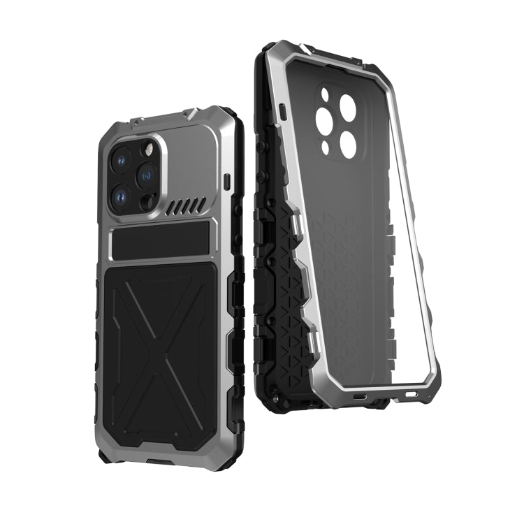 For iPhone 14 Pro R-JUST Life Waterproof Dustproof Shockproof Phone Case(Silver) - iPhone 14 Pro Cases by R-JUST | Online Shopping South Africa | PMC Jewellery