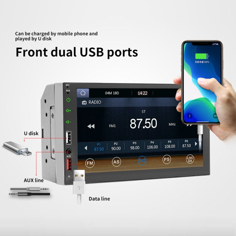 7 inch Wireless CarPlay Car MP5 Player Support Mirror Link - Car MP3 & MP4 & MP5 by PMC TechLife | Online Shopping South Africa | PMC TechLife | Buy Now Pay Later Mobicred