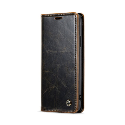 For iPhone XS Max CaseMe 003 Crazy Horse Texture Leather Phone Case(Coffee) - More iPhone Cases by CaseMe | Online Shopping South Africa | PMC Jewellery | Buy Now Pay Later Mobicred