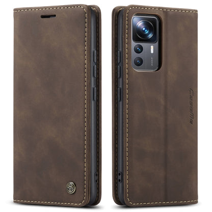 For Xiaomi 12T / 12T Pro CaseMe 013 Multifunctional Horizontal Flip Leather Phone Case(Coffee) - Xiaomi Cases by CaseMe | Online Shopping South Africa | PMC Jewellery | Buy Now Pay Later Mobicred