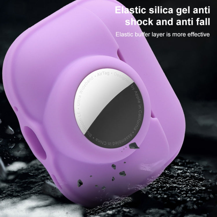 For AirPods Pro 2 / AirTag 2 in 1 Shockproof Full Coverage Silicone Protective Case(Fluorescent Pink) - For AirPods Pro 2 by PMC Jewellery | Online Shopping South Africa | PMC Jewellery | Buy Now Pay Later Mobicred