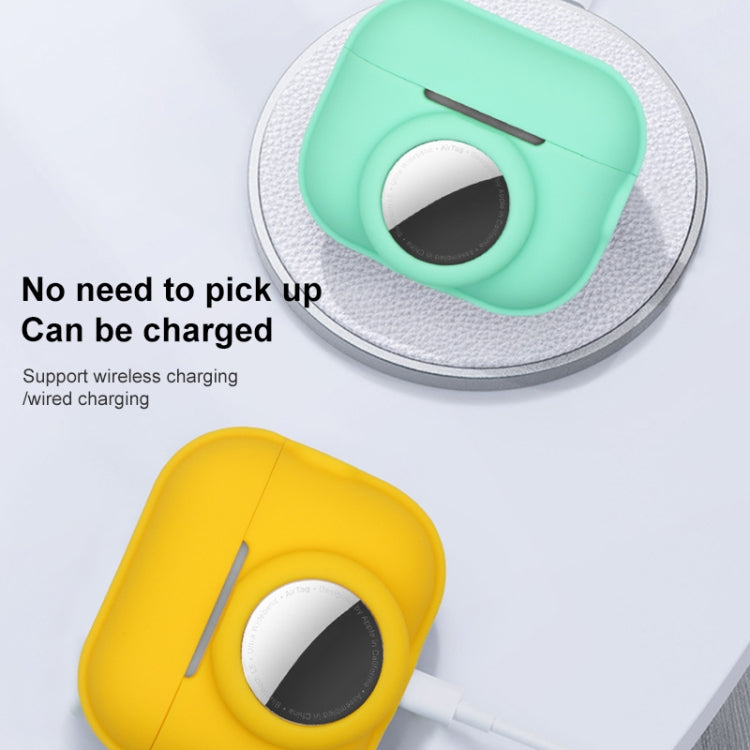 For AirPods Pro 2 / AirTag 2 in 1 Shockproof Full Coverage Silicone Protective Case(Rose Red) - For AirPods Pro 2 by PMC Jewellery | Online Shopping South Africa | PMC Jewellery | Buy Now Pay Later Mobicred