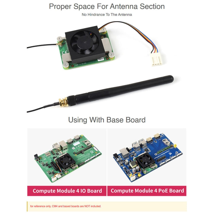 Waveshare Dedicated 3007 Cooling Fan for Raspberry Pi Compute Module 4 CM4, Power Supply:5V - free shipping - PMC Jewellery - Order now!