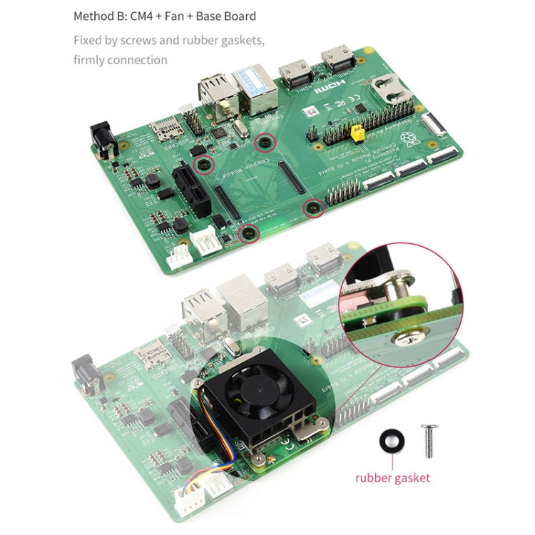 Waveshare Dedicated 3007 Cooling Fan for Raspberry Pi Compute Module 4 CM4, Power Supply:5V - free shipping - PMC Jewellery - Order now!