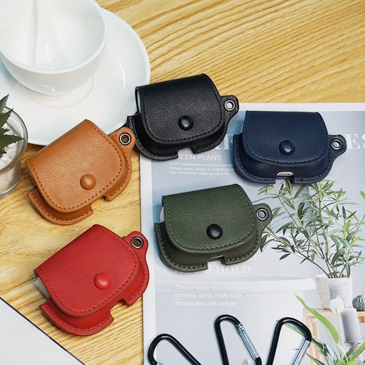 For AirPods Pro Backpack Style PU Leather Earphone Protective Case with Lanyard(Red) - For AirPods Pro by PMC Jewellery | Online Shopping South Africa | PMC Jewellery | Buy Now Pay Later Mobicred