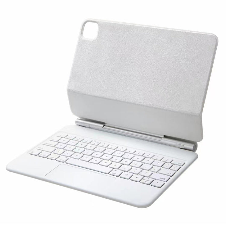 For iPad Air 5 / 4 10.9 inch P10 Bluetooth Keyboard Leather Case with Touch Pad(White) - For iPad Air by PMC TechLife | Online Shopping South Africa | PMC TechLife | Buy Now Pay Later Mobicred