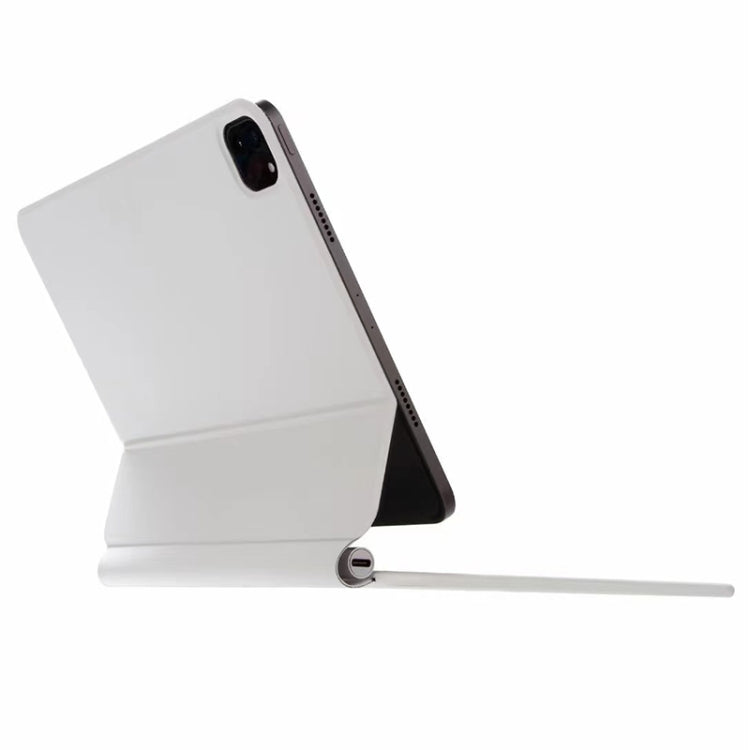 For iPad Pro 12.9 inch 2021/2020/2018 P129 Bluetooth Keyboard Leather Case with Touch Pad(White) - free shipping - PMC TechLife - Order now!