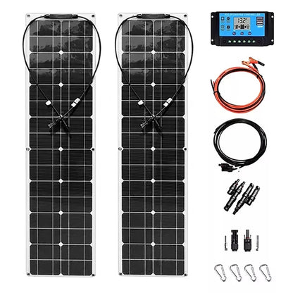 100W Dual Board with 40A Controller PV System Solar Panel(White) - Solar Panels by PMC Jewellery | Online Shopping South Africa | PMC Jewellery | Buy Now Pay Later Mobicred