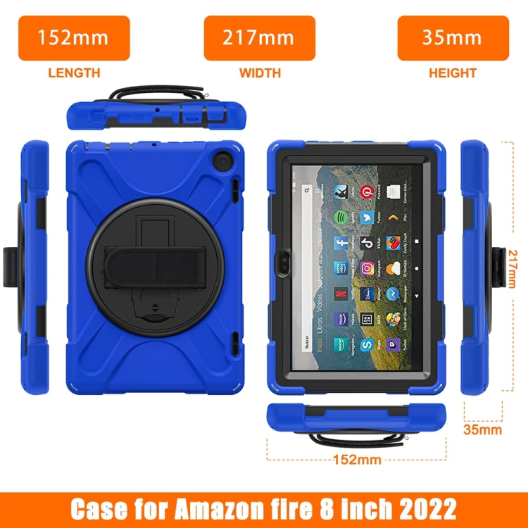 For Amazon Fire HD 8 2022 Hard PC Soft Silicone Full Body Protective Tablet Case(Blue) - free shipping - PMC TechLife - Order now!