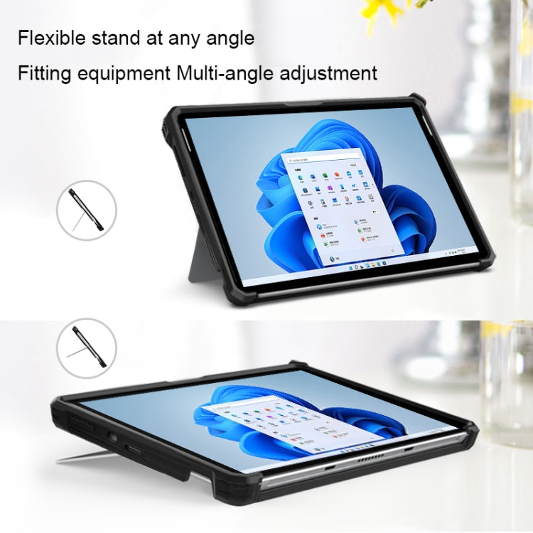For Microsoft Surface Pro 8 Striped Hollow Tablet Case(Black) - Others by PMC TechLife | Online Shopping South Africa | PMC TechLife | Buy Now Pay Later Mobicred