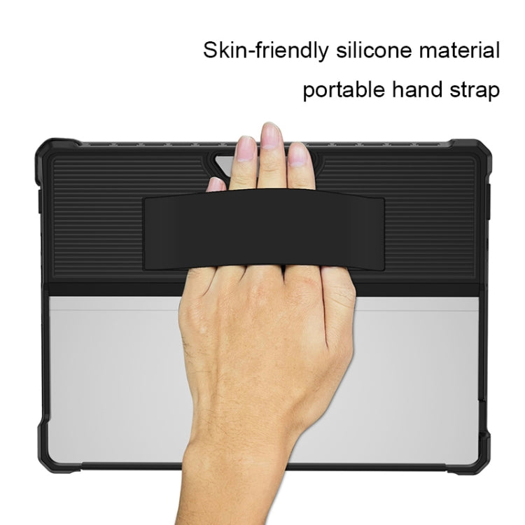 For Microsoft Surface Pro 9 Striped Hollow Tablet Case(Black) - free shipping - PMC TechLife - Order now!
