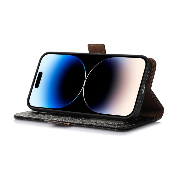 For Google Pixel 7 Pro Ostrich Pattern Genuine Leather RFID Phone Case(Black) - Google Cases by PMC TechLife | Online Shopping South Africa | PMC TechLife | Buy Now Pay Later Mobicred