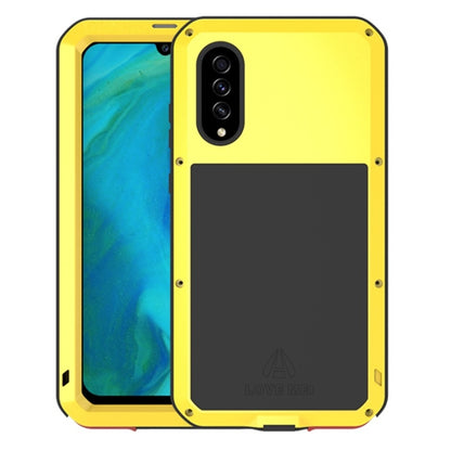 For Galaxy A70s LOVE MEI Metal Shockproof Waterproof Dustproof Protective Case(Yellow) - Galaxy Phone Cases by LOVE MEI | Online Shopping South Africa | PMC Jewellery