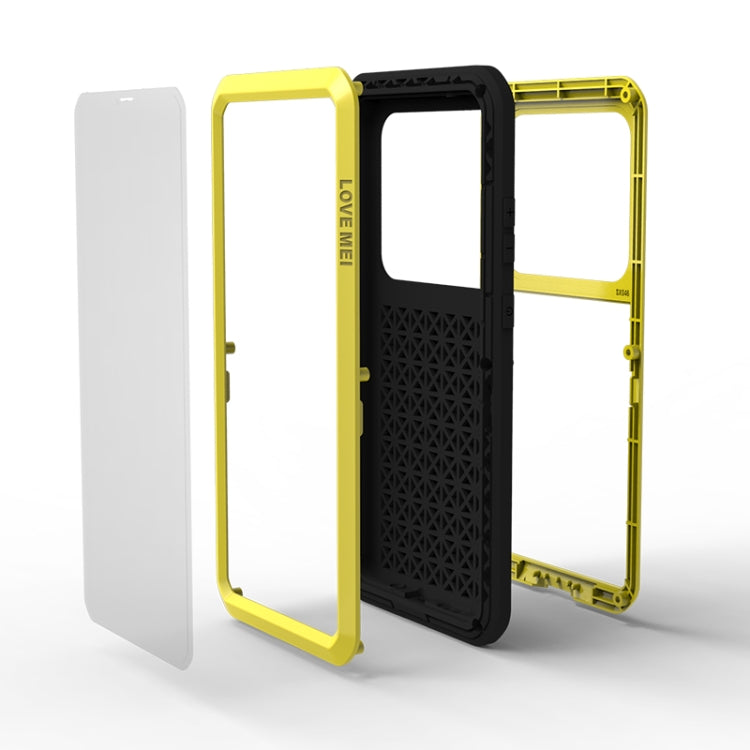 For Galaxy S20 Ultra LOVE MEI Metal Shockproof Waterproof Dustproof Protective Case(Yellow) - free shipping - PMC TechLife - Order now!