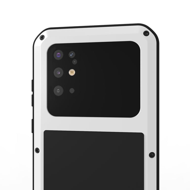 For Galaxy S20 Plus LOVE MEI Metal Shockproof Waterproof Dustproof Protective Case(White) - Galaxy Phone Cases by LOVE MEI | Online Shopping South Africa | PMC TechLife | Buy Now Pay Later Mobicred