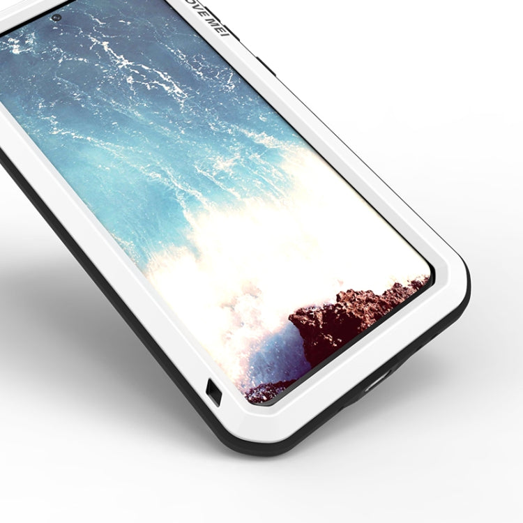 For Galaxy S20 Plus LOVE MEI Metal Shockproof Waterproof Dustproof Protective Case(White) - Galaxy Phone Cases by LOVE MEI | Online Shopping South Africa | PMC TechLife | Buy Now Pay Later Mobicred
