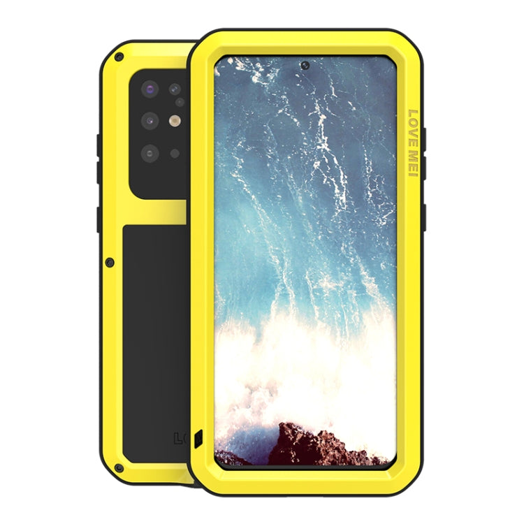 For Galaxy S20 Plus LOVE MEI Metal Shockproof Waterproof Dustproof Protective Case(Yellow) - Galaxy Phone Cases by LOVE MEI | Online Shopping South Africa | PMC Jewellery | Buy Now Pay Later Mobicred