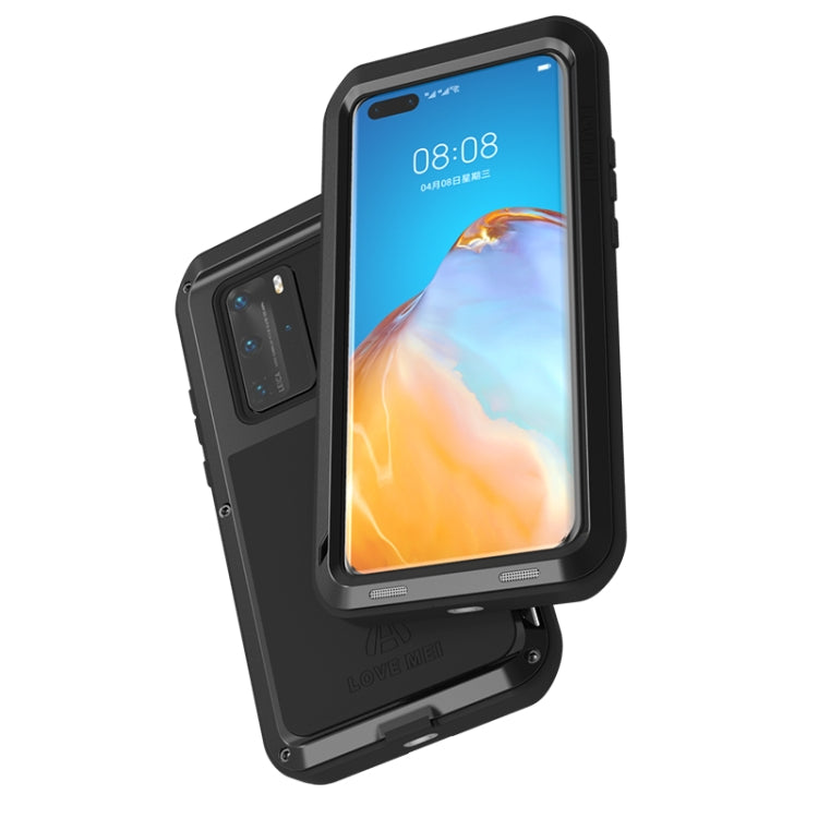 For Huawei P40 Pro LOVE MEI Metal Shockproof Waterproof Dustproof Protective Case(Yellow) - Huawei Cases by LOVE MEI | Online Shopping South Africa | PMC TechLife | Buy Now Pay Later Mobicred
