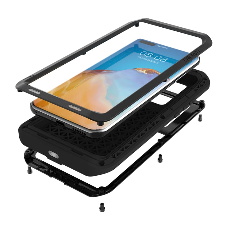For Huawei P40 Pro LOVE MEI Metal Shockproof Waterproof Dustproof Protective Case(Yellow) - Huawei Cases by LOVE MEI | Online Shopping South Africa | PMC TechLife | Buy Now Pay Later Mobicred