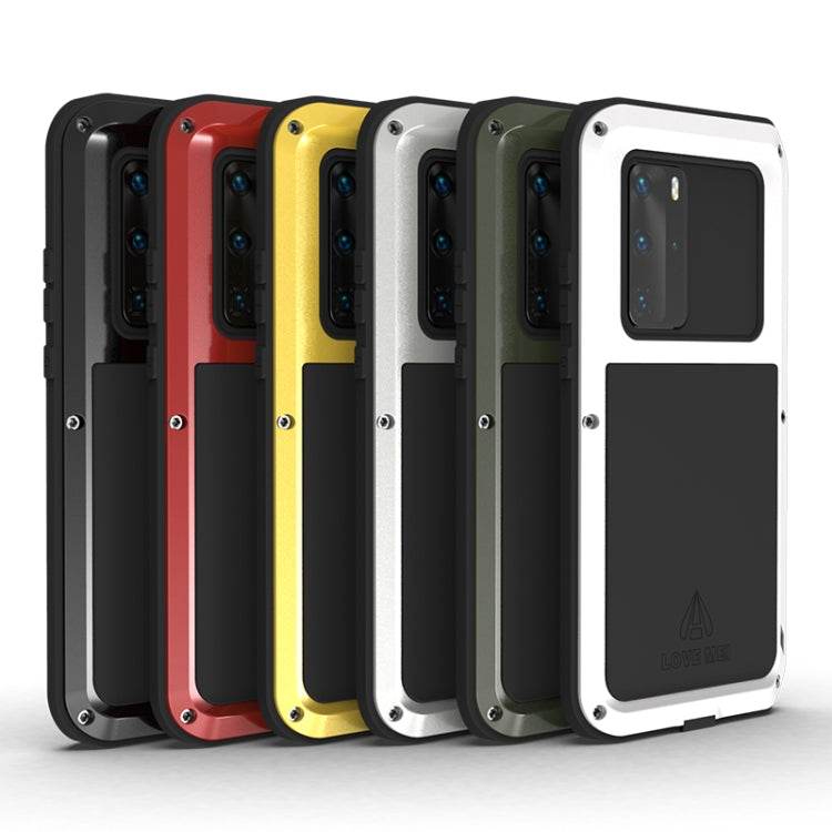 For Huawei P40 Pro LOVE MEI Metal Shockproof Waterproof Dustproof Protective Case(Yellow) - Huawei Cases by LOVE MEI | Online Shopping South Africa | PMC TechLife | Buy Now Pay Later Mobicred