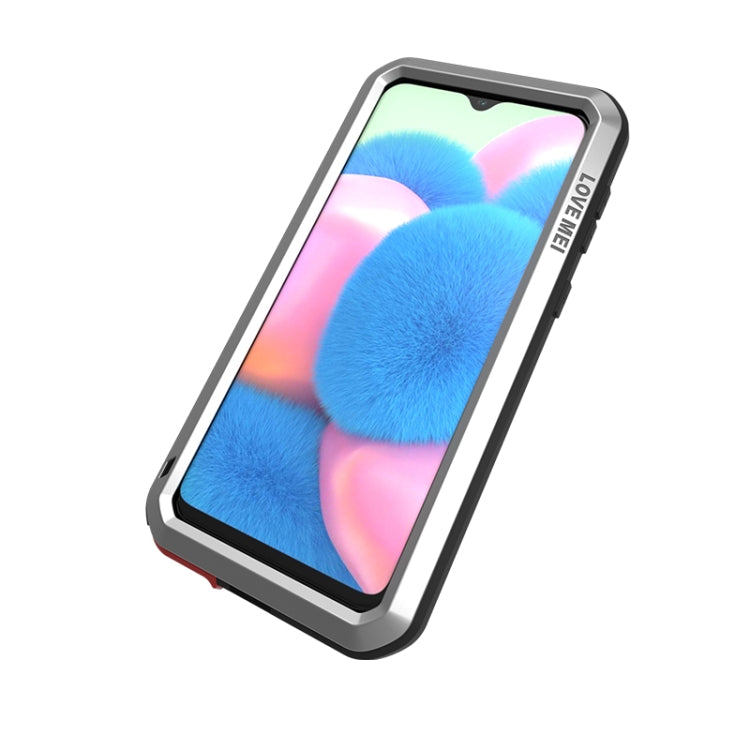 For Galaxy A30s LOVE MEI Metal Shockproof Waterproof Dustproof Protective Case(Silver) - Galaxy Phone Cases by LOVE MEI | Online Shopping South Africa | PMC TechLife | Buy Now Pay Later Mobicred