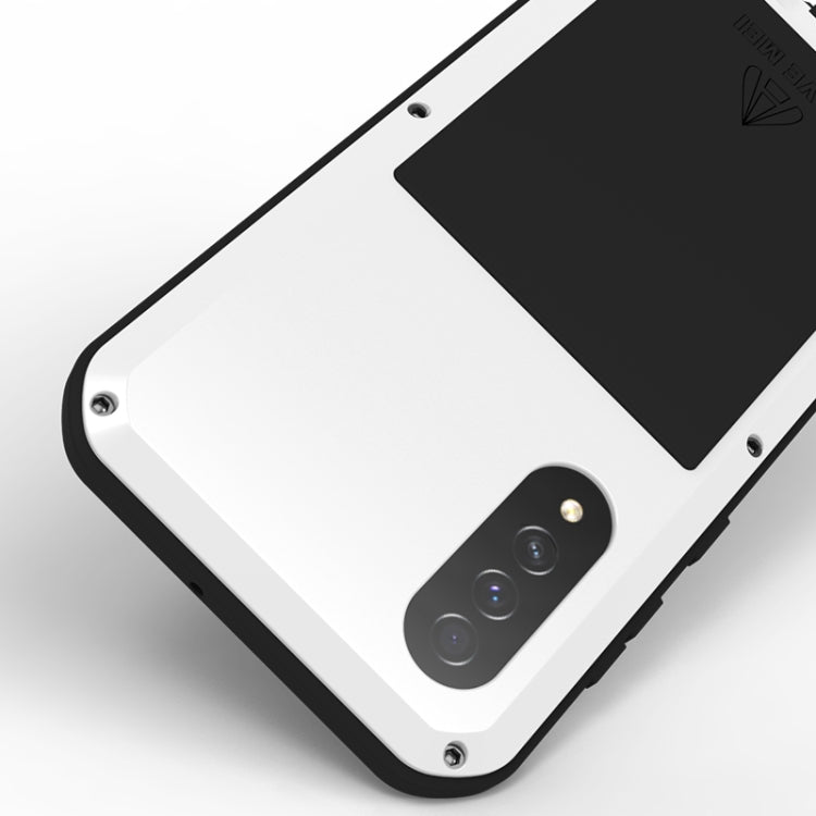 For Galaxy A50s LOVE MEI Metal Shockproof Waterproof Dustproof Protective Case(White) - Galaxy Phone Cases by LOVE MEI | Online Shopping South Africa | PMC TechLife | Buy Now Pay Later Mobicred