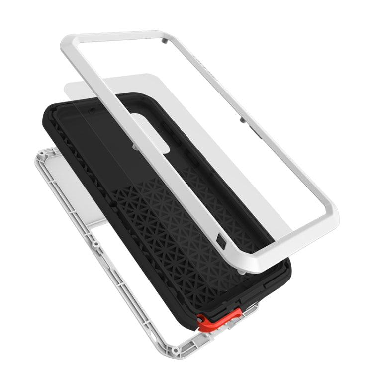 For Galaxy A50s LOVE MEI Metal Shockproof Waterproof Dustproof Protective Case(White) - Galaxy Phone Cases by LOVE MEI | Online Shopping South Africa | PMC TechLife | Buy Now Pay Later Mobicred