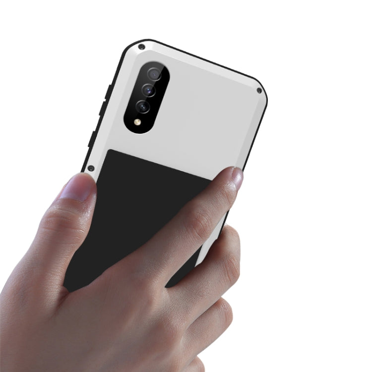 For Galaxy A50s LOVE MEI Metal Shockproof Waterproof Dustproof Protective Case(White) - Galaxy Phone Cases by LOVE MEI | Online Shopping South Africa | PMC TechLife | Buy Now Pay Later Mobicred